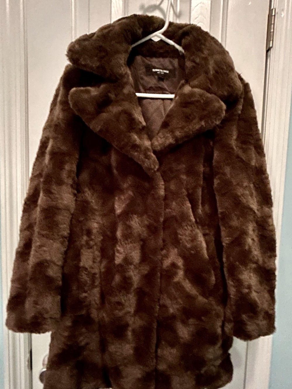 LIKE NEW Kenneth Cole Faux Fur Coat